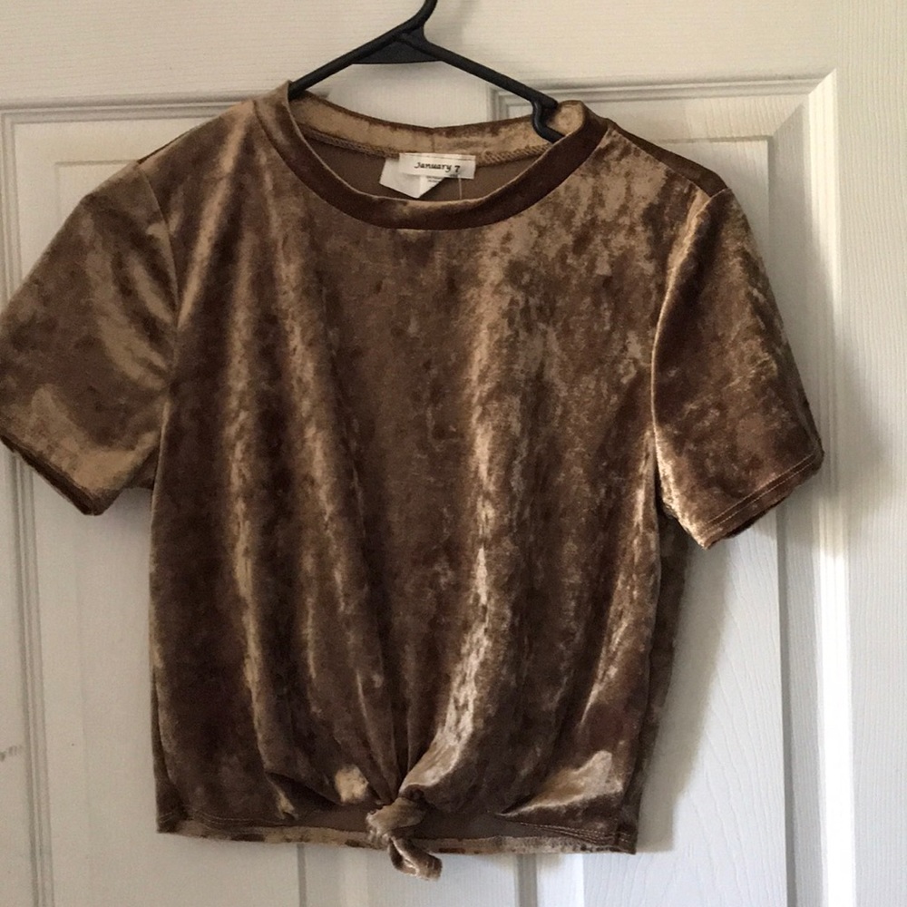 Gold crop top